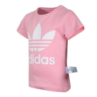 adidas originals阿迪三叶草女小童TREFOIL TEE短袖T恤DV2861 DV2861 128