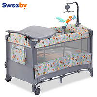 Sweeby 史威比 便携式可折叠婴儿床多功能宝宝床拼接大床可移动新生儿bb床