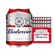 PLUS会员：Budweiser 百威 淡色拉格啤酒   255ml*24听