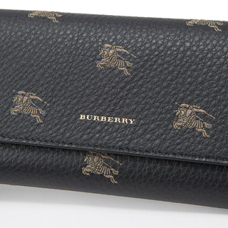 BURBERRY 博柏利 女士牛皮长款钱包 80058181 黑色