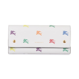 BURBERRY 博柏利 女士皮革长款钱包 80077501 粉笔白色