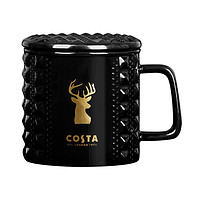 闲鱼官方微瑕：COSTA 咖世家 时尚朋克 陶瓷马克杯 355ml 黑色 全新