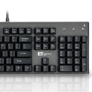 E.T K1 104键 有线机械键盘 黑色 高特青轴 无光