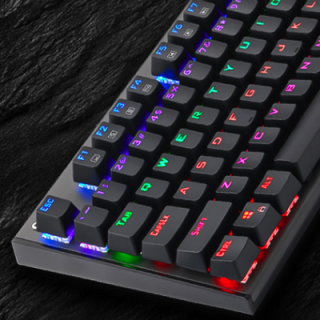 t k1 104键 有线机械键盘 黑色 高特青轴 混光