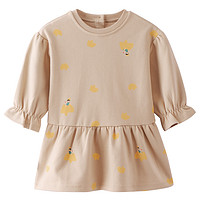 Annil 安奈儿 TG033313 女童连衣裙 杏黄花 120cm
