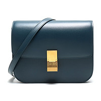 CELINE 思琳 Classic系列 女士中号抛光牛皮革手袋 189173DLS 07PO 汽油蓝色