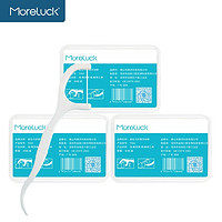 MoreLuck 摩灵 弓形牙线棒圆线护理家庭装一盒30支 共3盒