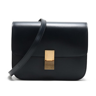 CELINE 思琳 Classic系列 女士中号抛光牛皮革手袋 189173DLS 07OC 海军蓝色