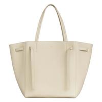 CELINE 思琳 Cabas系列 PHANTOM 女士小号柔软粒面牛皮革手袋 189023TNI 01CR 奶白色