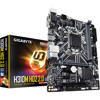 GIGABYTE 技嘉 H310M HD2 2.0 M-ATX主板（Intel LGA1151、H310）