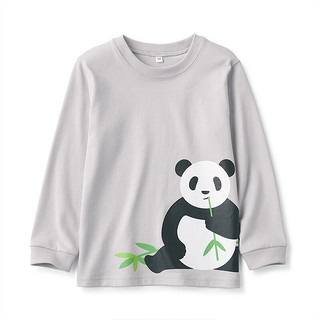 MUJI 无印良品 CBD31A0A 儿童长袖T恤 大熊猫 140cm