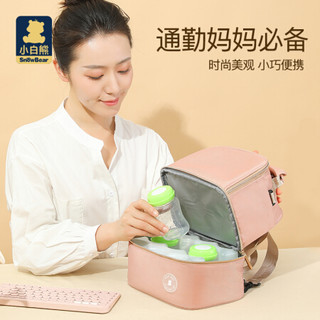 小白熊 母乳保鲜包背奶包大容量妈咪包 08600/1/2/3 08658 牛仔蓝+2只冰盒
