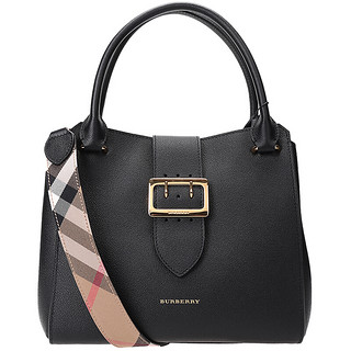 BURBERRY 博柏利 The Buckle系列 女士牛皮手提包 40290221 黑色 中号