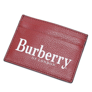 BURBERRY 博柏利 男士皮质卡包 80059831 铁锈红/黑色