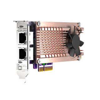 QNAP威联通NAS配件 QM2-2P2G2T 含双 M.2-NVME-SSD和 2个2.5GBASE-T端口 扩充卡（QM2-2P2G2T）