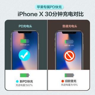 闪魔 苹果充电器PD20W充电头快充套装数据线18W插头适用iPhone12/11p/X/XR/8 苹果PD18W充电头
