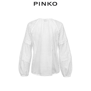 PINKO2021春夏新品女装微阔长袖蕾丝罩衫1N132S8508（40、Z17）