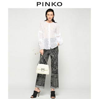 PINKO2021春夏新品女装微阔长袖蕾丝罩衫1N132S8508（40、Z17）