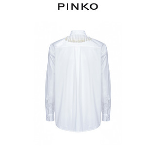 PINKO2021春夏新品女棉质珍珠领休闲衬衫1Q108DY6VK（S、Z04）