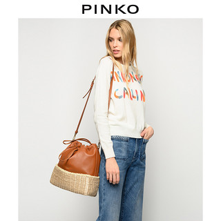 PINKO2021春夏新品女装字母涂鸦休闲针织衫1G1602Y727（L、NZ9）