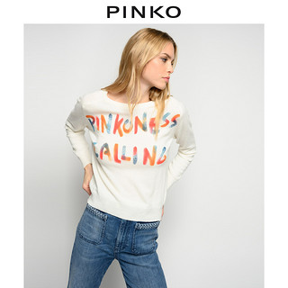PINKO2021春夏新品女装字母涂鸦休闲针织衫1G1602Y727（S、CR5）