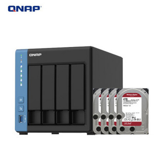 威联通（QNAP）TS-451D四盘位私有云多媒体家用nas网络存储服务器（内含NAS专用盘4T*4）