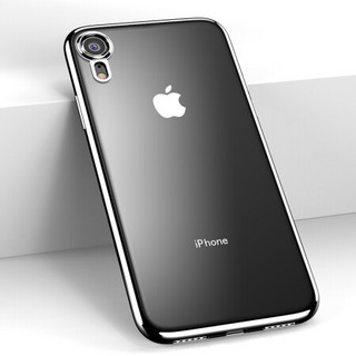 邦克仕(Benks)苹果iPhoneXR手机保护壳保护套 纤薄全包弧边透明手机壳 电镀TPU软壳 黑色