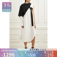 HYKE 2021春季女黑色不对称真丝混纺上衣NAP/NET-A-PORTER(FREE、黑色)