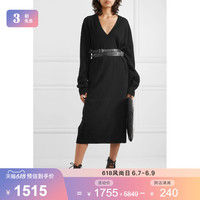 Haider Ackermann女宽松羊毛小黑裙连衣裙NET-A-PORTER