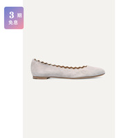 ChloéChloe/蔻依女灰色扇贝边皮革芭蕾平底鞋netaporter(39、浅灰色)