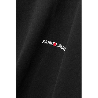 SAINT LAURENT 2021夏季女印花平纹布 T 恤netaporter（S、白色）