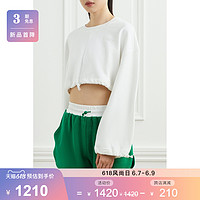 STAUD 2021秋季女白色棉质短款上衣NAP/NET-A-PORTER（M、白色）