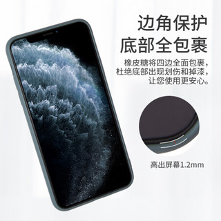 爱否橡皮糖iPhone 11软壳苹果XR轻薄11 Pro简约Max手机壳TPU全包防摔亲肤保护套 iPhone 11 Pro 墨黑（镜头通孔）