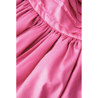 Rotate 2021春季女粉色法式灯笼袖收腰连衣裙NET-A-PORTER（36、玫红色）