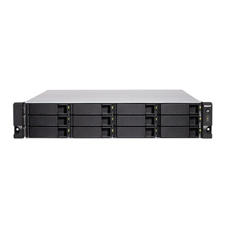 QNAP威联通TS-1283XU-RP-8G 十二盘位 四核心4 线程3.3 GHz 处理器高阶企业级架式双电源网络存储NAS
