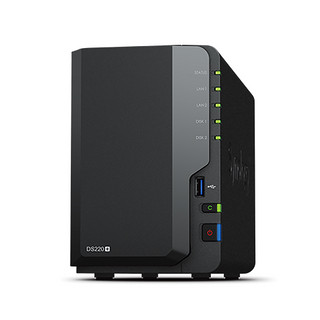 Synology群晖DS220+存储nas主机网络数据家用储存服务器个人私有云盘企业级办公2盘位共享双硬盘盒群辉ds218+（DS220+配希捷企业级4T*2）