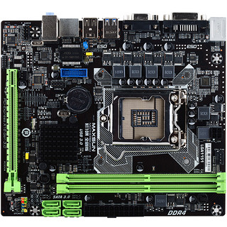 MAXSUN 铭瑄 MS-H110M 全固版 HM-ATX主板（Intel LGA1151、H110）