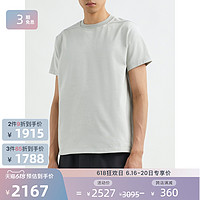 Rick Owens 2021春季男灰色棉质圆领T恤NAP/NET-A-PORTER（XL、灰色）