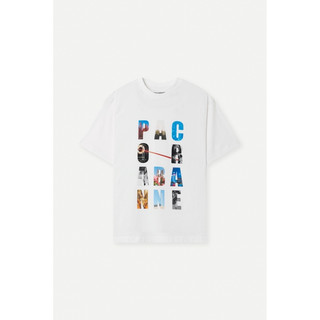 Paco  Rabanne 2021春夏女印花白色短袖T恤NET-A-PORTER（S、白色）