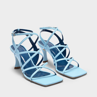 BY FAR Christina Strappy Sandals Baby 天蓝色皮质凉拖（IT38、白色）