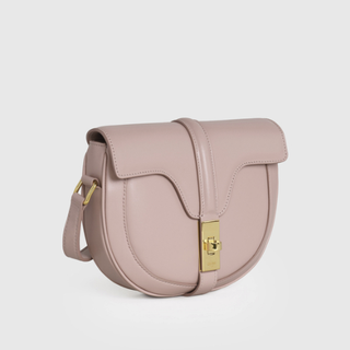 CELINE 思琳 16系列 BESACE 女士小号缎面牛皮革手袋 188013BEY 25VP 复古粉红色