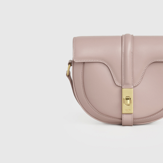 CELINE 思琳 16系列 BESACE 女士小号缎面牛皮革手袋 188013BEY 25VP 复古粉红色