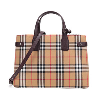 BURBERRY 博柏利 Vintage系列 女士手提包 40769521 深红色 中号