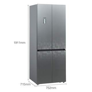 SIEMENS 西门子 BCD-452W(KM46FS95TI) 混冷十字对开门冰箱 452L 珍珠灰