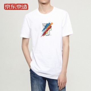 京东京造 字母印花t恤 精梳棉-白色-wait m【报价 价格 评测 怎么样】
