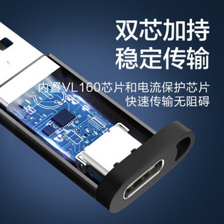 PISEN 品胜 USB3.0公转Type-c母数据线转接头 USB-C母耳机转换器 通用苹果安卓手机充电转换音乐麦克风配挂绳