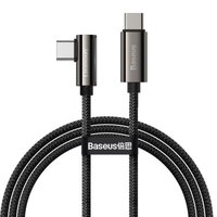 BASEUS 倍思 Type-c数据线 100W快充线适用华为mate40/p40/30/20小米10荣耀30安卓手机充电线 1米黑