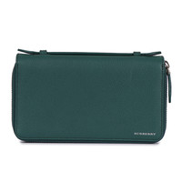 BURBERRY 博柏利 男士皮革手拿包 40802741 蓝绿色