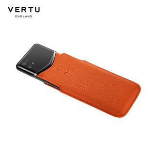 VERTU 纬图真皮手机壳皮套 保护套 轻奢简约防尘 可定制情侣皮套 曙光橙小牛皮 iVERTU手机专属皮套