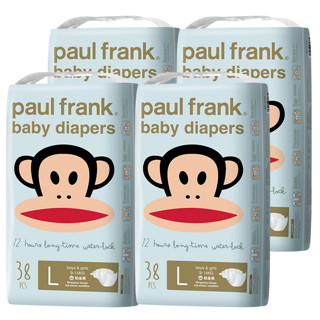 Paul Frank 大嘴猴 奢护丝柔系列 铂金装纸尿裤 L38片*4包